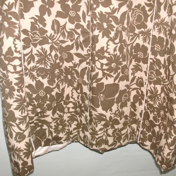 Nine West Blush Pink and Brown Floral Trench Coat - Picture 4 of 4